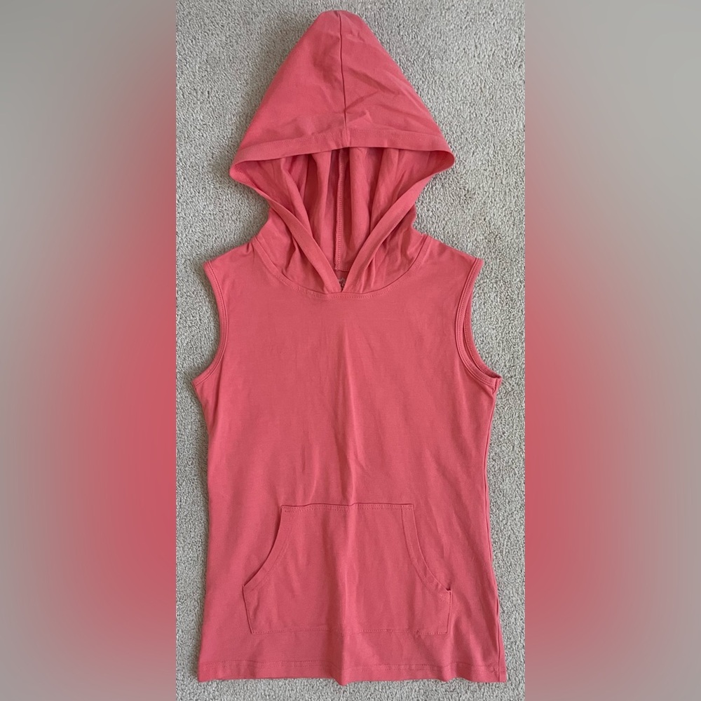 Boutique SEW SASSY Girls 10 Coral Colored Hooded Top